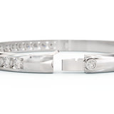Round Lab Diamond Channel Set Bangle
