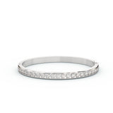 Round Lab Diamond Channel Set Bangle