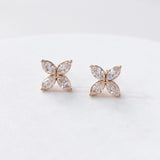 Marquise Flower Diamond Earrings