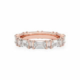 Alternating Emerald & Baguette Eternity Ring Women's Wedding Bands