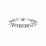 Baguette & Round Diamond Wedding Band Women's Wedding Bands