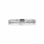 Dual Finish Channel Set Diamond Wedding Band Women's Wedding Bands