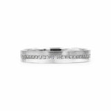 Dual Finish Channel Set Diamond Wedding Band Women's Wedding Bands