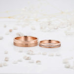 Dual Finish Channel Set Diamond Wedding Band Women's Wedding Bands