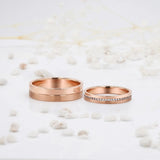 Dual Finish Channel Set Diamond Wedding Band Women's Wedding Bands