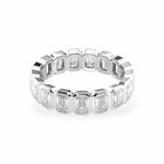Emerald Bezel Eternity Women's Wedding Bands