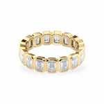 Emerald Bezel Eternity Women's Wedding Bands