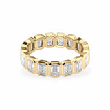 Emerald Bezel Eternity Women's Wedding Bands