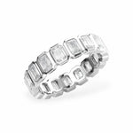 Emerald Bezel Eternity Women's Wedding Bands