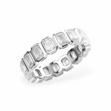 Emerald Bezel Eternity Women's Wedding Bands