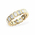 Emerald Bezel Eternity Women's Wedding Bands