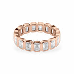 Emerald Bezel Eternity Women's Wedding Bands