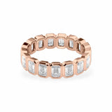 Emerald Bezel Eternity Women's Wedding Bands