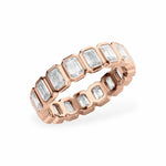 Emerald Bezel Eternity Women's Wedding Bands