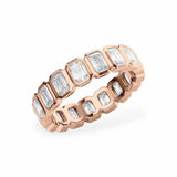 Emerald Bezel Eternity Women's Wedding Bands