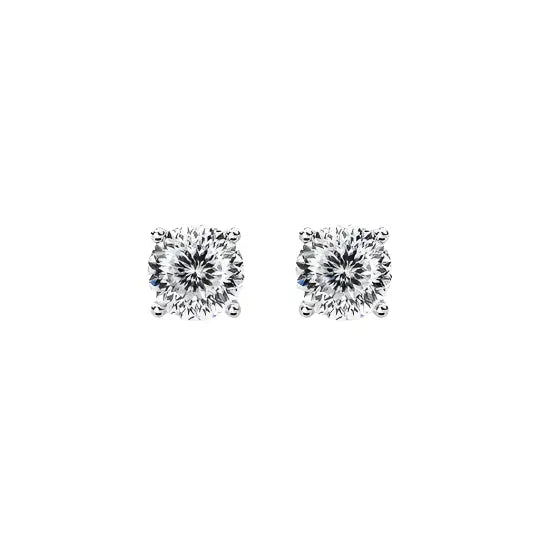 Four Prong Portuguese Cut Moissanite Stud Earrings Ready To Ship