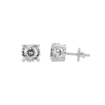 Four Prong Portuguese Cut Moissanite Stud Earrings Ready To Ship