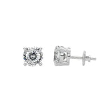 Four Prong Portuguese Cut Moissanite Stud Earrings Ready To Ship