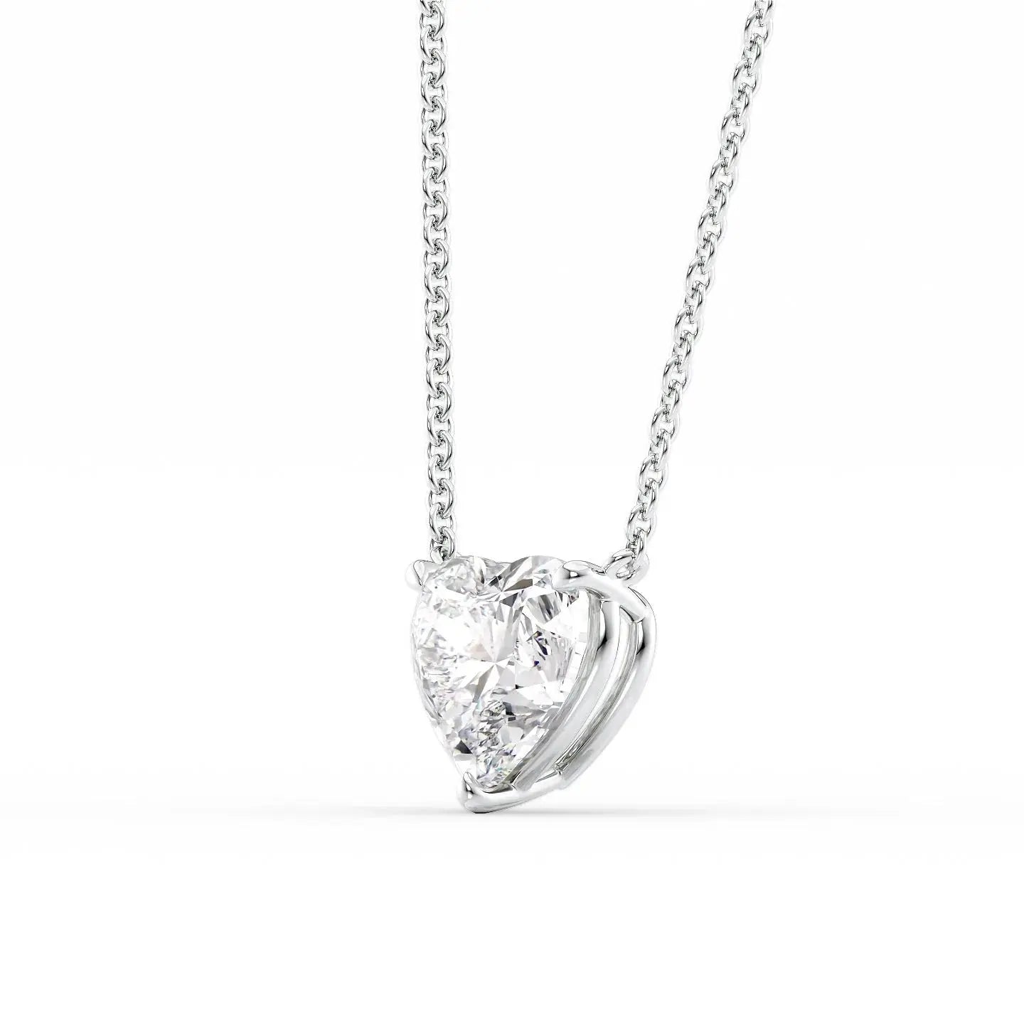 Heart Cut Moissanite Solitaire Pendant Ready To Ship