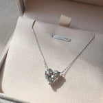 Heart Cut Moissanite Solitaire Pendant Ready To Ship