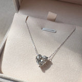 Heart Cut Moissanite Solitaire Pendant Ready To Ship