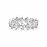 Heart Shaped Eternity Lab Diamond Ring Women's Wedding Bands
