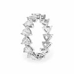 Heart Shaped Eternity Lab Diamond Ring Women's Wedding Bands