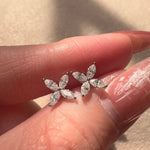 Marquise Flower Diamond Earrings Earrings