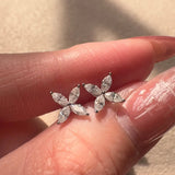 Marquise Flower Diamond Earrings Earrings