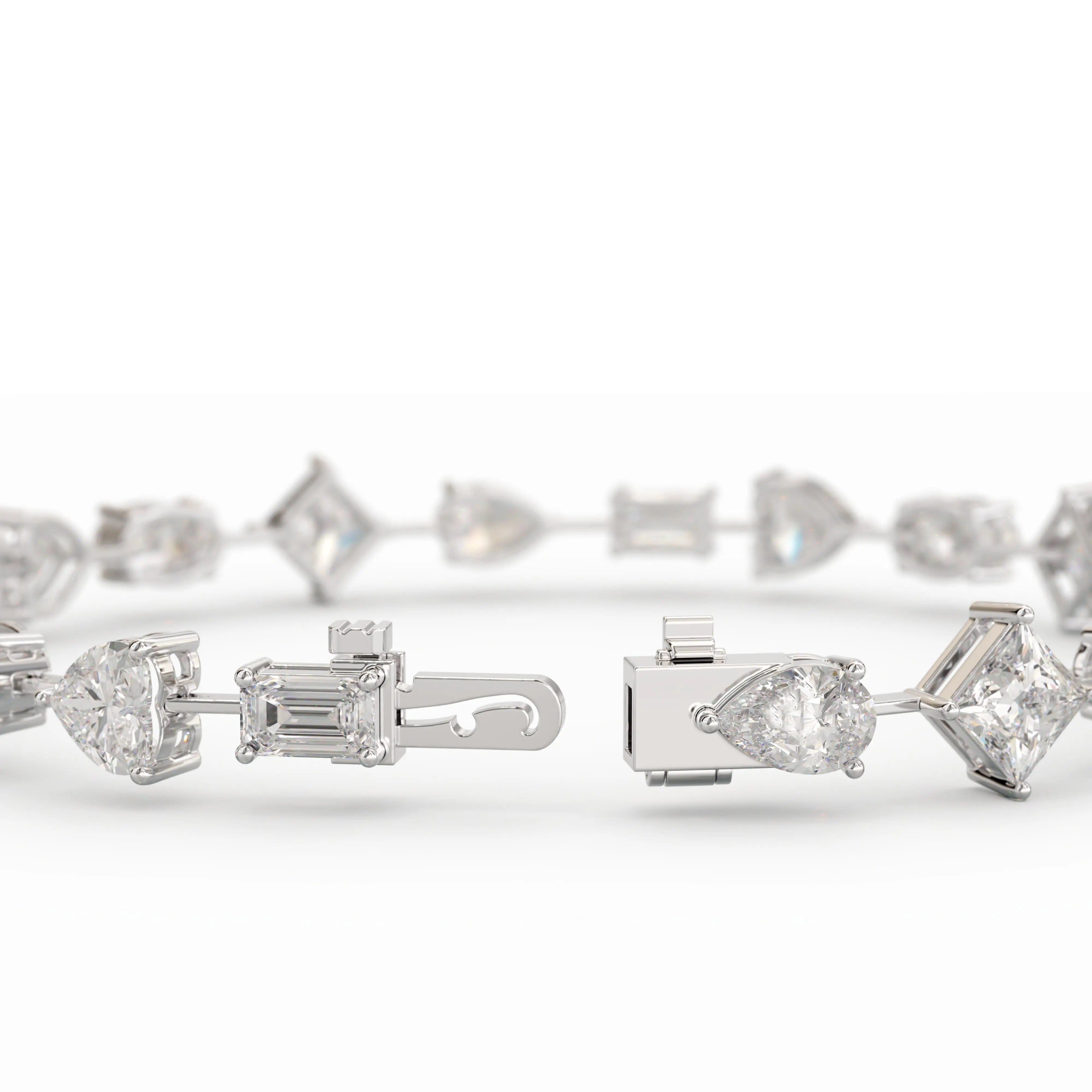 Multi-Shape Lab Diamonds Tennis Bracelet Bracelets