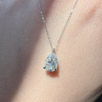 Pear Cut Moissanite Solitaire Pendant Ready To Ship