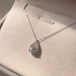 Pear Cut Moissanite Solitaire Pendant Ready To Ship