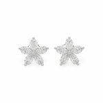 Pear-Shaped Lab Diamond Flower Stud Earrings Earrings