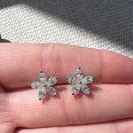 Pear-Shaped Lab Diamond Flower Stud Earrings Earrings