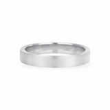 Plain Flat Satin Finished Wedding Band Men's Wedding Bands