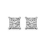 Princess Cut Moissanite Stud Earrings (4cttw) Ready To Ship