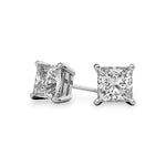 Princess Cut Moissanite Stud Earrings (4cttw) Ready To Ship