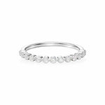 Round Lab Diamond Single Prong Band Women's Wedding Bands