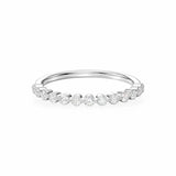 Round Lab Diamond Single Prong Band Women's Wedding Bands