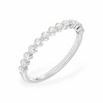 Round Lab Diamond Single Prong Band Women's Wedding Bands