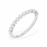 Round Lab Diamond Single Prong Band Women's Wedding Bands