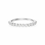 Round Lab Diamond Single Prong Band Women's Wedding Bands