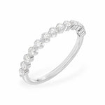 Round Lab Diamond Single Prong Band Women's Wedding Bands
