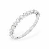 Round Lab Diamond Single Prong Band Women's Wedding Bands