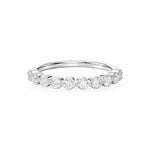 Round Lab Diamond Single Prong Band Women's Wedding Bands