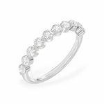 Round Lab Diamond Single Prong Band Women's Wedding Bands