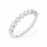 Round Lab Diamond Single Prong Band Women's Wedding Bands
