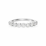 Round Lab Diamond Single Prong Band Women's Wedding Bands