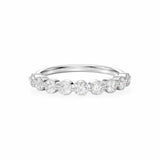 Round Lab Diamond Single Prong Band Women's Wedding Bands