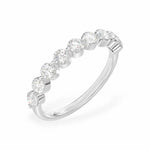Round Lab Diamond Single Prong Band Women's Wedding Bands